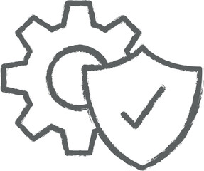 Poster - Industry flat, industrial, protection, protective, safe safety security icon grunge style vector