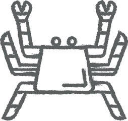 Poster - Japan, crab icon grunge style vector