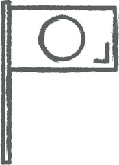Poster - Japan, flag icon grunge style vector