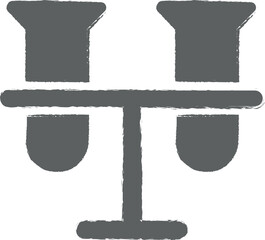 Poster - Laboratory, test tubes icon grunge style vector