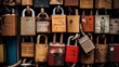 Promises Secured: Wall of Love Padlocks with Messages of Commitment