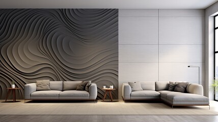 Poster - A comparison between different industrial-inspired designs, symbolizing the fusion of urban and contemporary elements in 3D wall panels
