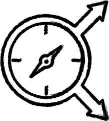 Poster - compass direction icon grunge style vector