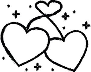 Poster - Heart, cherry icon grunge style vector