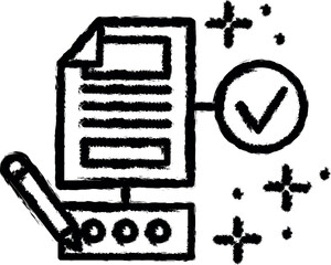Poster - Pencil file analysis icon grunge style vector