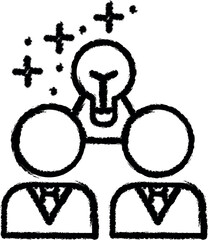 Poster - People light bulb idea icon grunge style vector