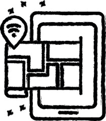 Poster - Phone gps wifi icon grunge style vector
