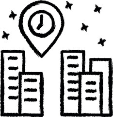Poster - Building navigator icon grunge style vector