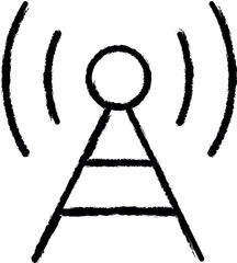 Aufkleber - wave antenna icon grunge style vector
