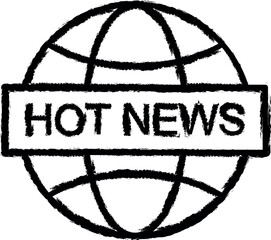 Poster - breaking news icon grunge style vector