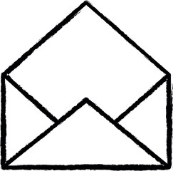 Poster - open envelope icon grunge style vector