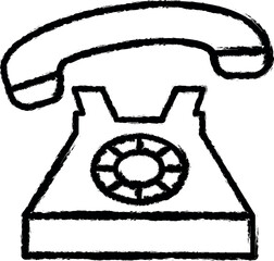 Poster - home phone icon grunge style vector