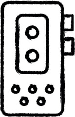 Poster - Dictaphone icon grunge style vector