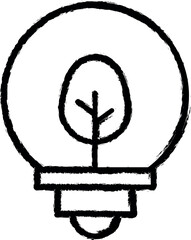 Poster - ecology, earth day, light bulb, sprout icon grunge style vector
