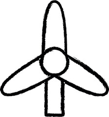 Poster - ecology, earth day, wind, energy icon grunge style vector
