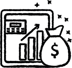 Poster - Wealth money cash icon grunge style vector