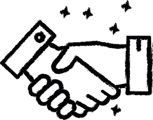 Poster - Hand teamwork partnership icon grunge style vector