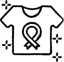 Poster - T-shirt ribbon icon grunge style vector