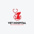 veterinary logo design vector format