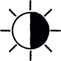 Poster - contrast black and white icon grunge style vector