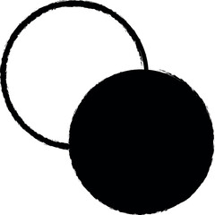 Poster - contrast black and white icon grunge style vector