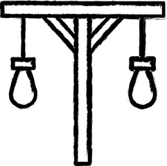 Poster - Gallows, pirate icon grunge style vector