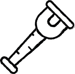 Poster - Wooden leg, pirate icon grunge style vector