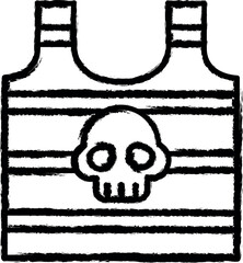 Poster - Clothe, pirate icon grunge style vector