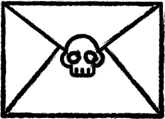 Poster - Letter, pirate icon grunge style vector