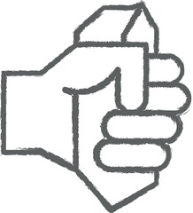 Poster - Prehistoric hand axe icon grunge style vector