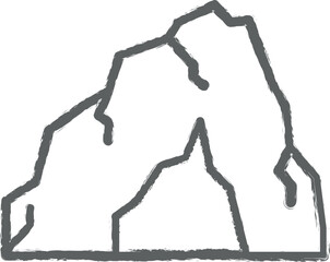 Poster - Prehistoric cave icon grunge style vector
