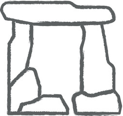 Poster - Prehistoric dolmen icon grunge style vector