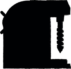 Poster - colored drilling machine production icon grunge style vector