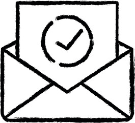 Poster - deal, inbox icon grunge style vector