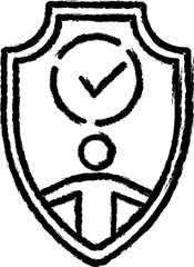 Poster - security, safety icon grunge style vector