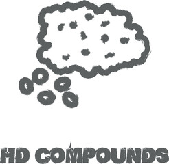 Poster - Hd compounds icon grunge style vector