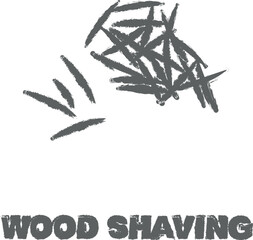 Poster - Wood shaving icon grunge style vector