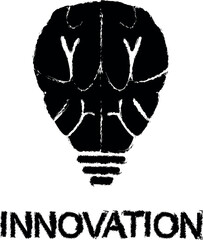 Wall Mural - innovation sign icon grunge style vector