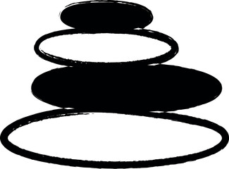 Poster - stone therapy outline icon grunge style vector