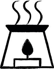 Poster - aromatherapy outline icon grunge style vector