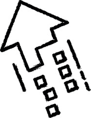 Poster - aspiring arrow icon grunge style vector