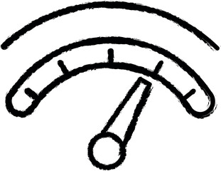 Poster - high speed on the speedometer icon grunge style vector