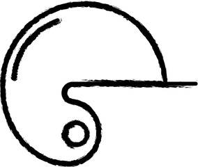 Poster - baseball helmet outline icon grunge style vector