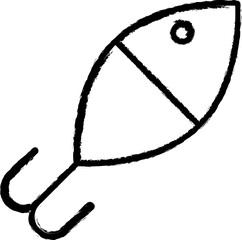 Poster - fishing float outline icon grunge style vector