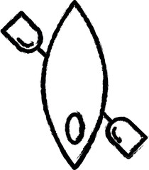 Poster - kayak outline icon grunge style vector