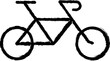 a bike outline icon grunge style vector