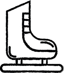 Poster - skates outline icon grunge style vector