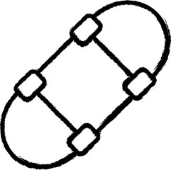 Poster - skateboard outline icon grunge style vector