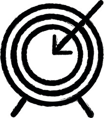 Poster - target target arrow icon grunge style vector