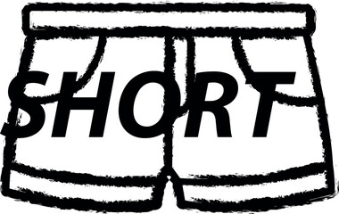 Poster - short shorts icon grunge style vector